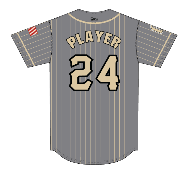 Westchester Giants Grey Button Down Custom Sublimated Jersey