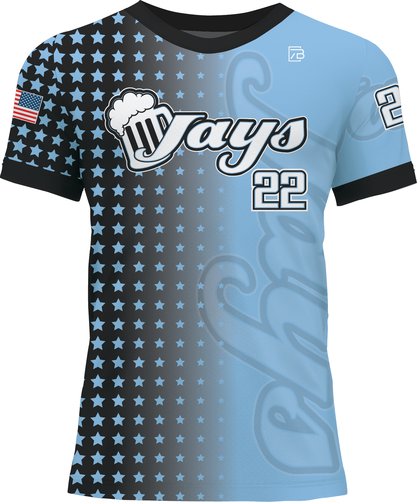 Beers Blue Softball Jersey