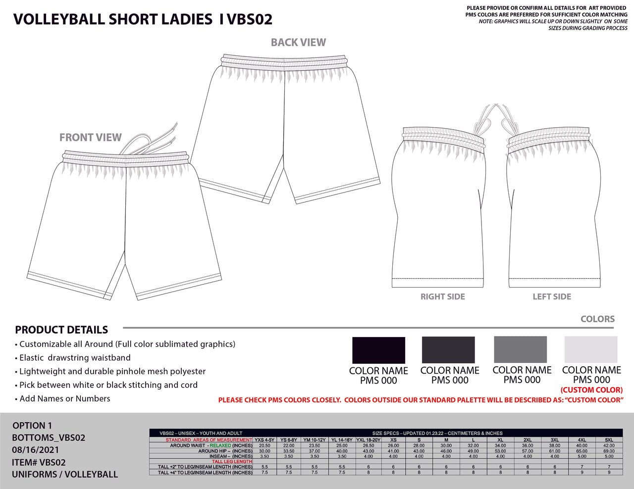 Custom Women Volleyball Shorts
