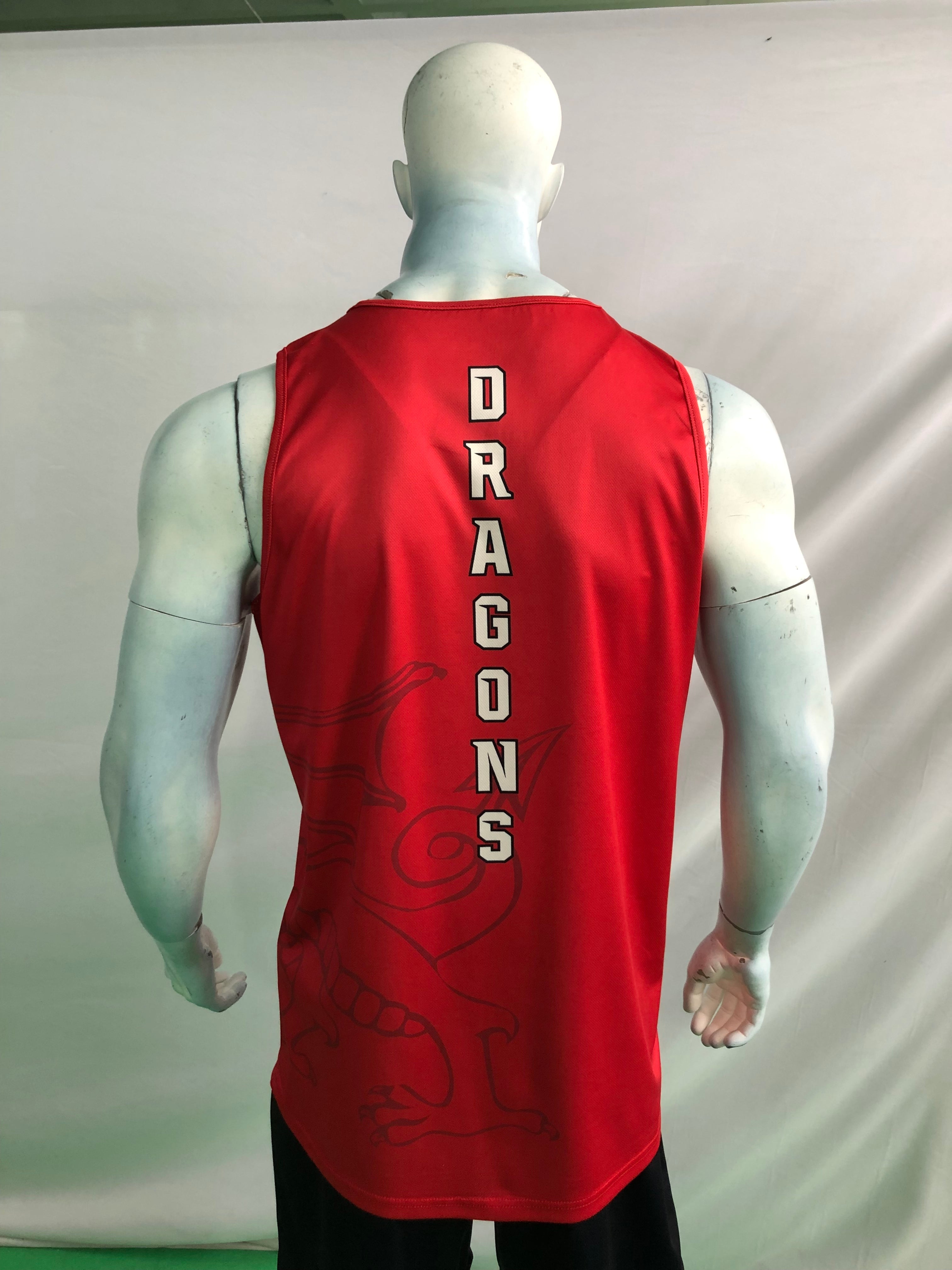 SAPEur MESH BASKET JERSEY XL RED サプール Sleeveless Soccer Jersey (Fully-Custom) | 7 Bros Apparel