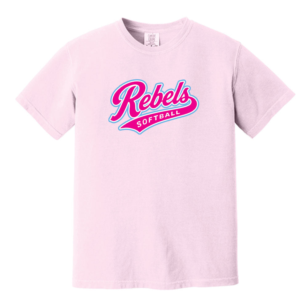 Rebels Softball Comfort Colors Tee - Script