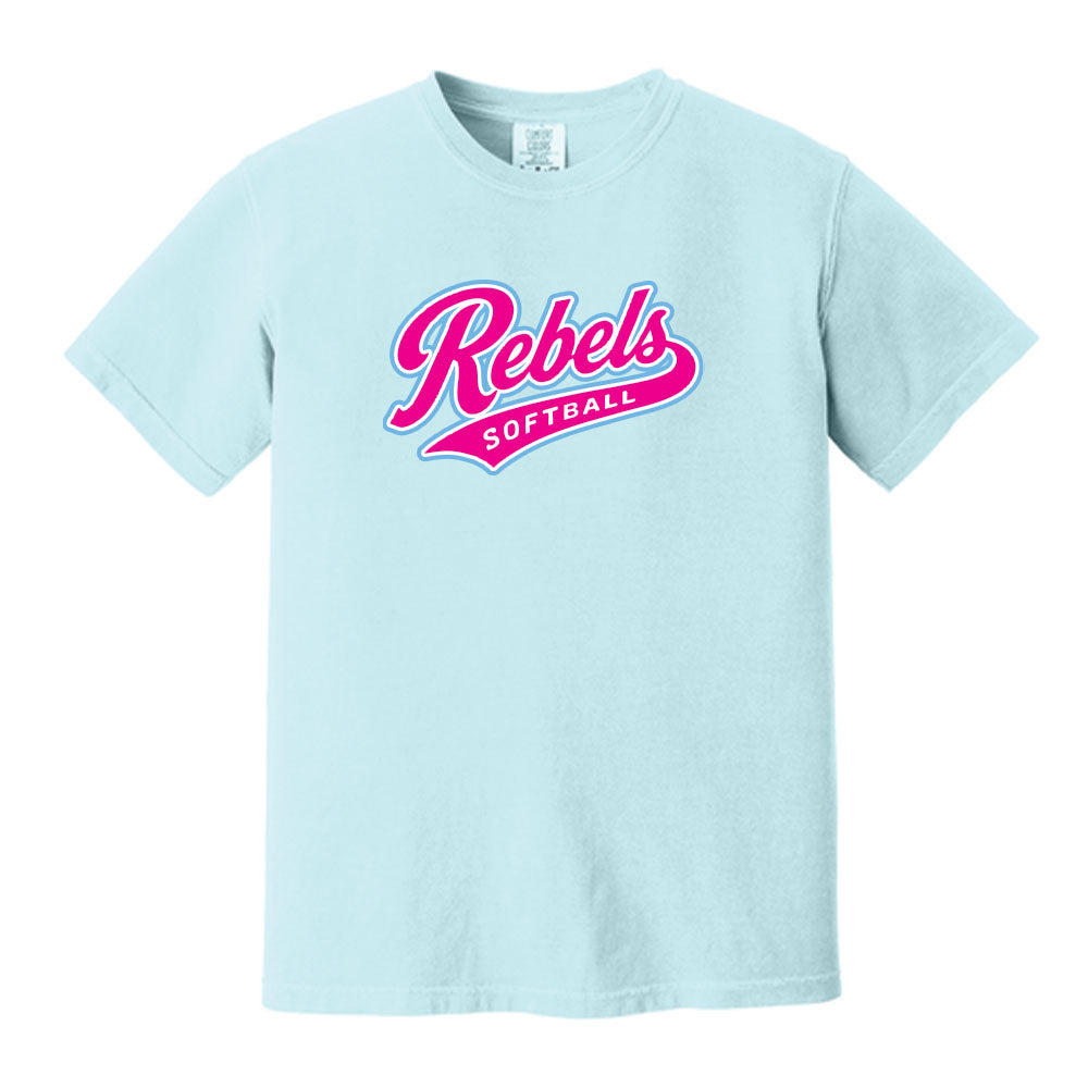 Rebels Softball Comfort Colors Tee - Script