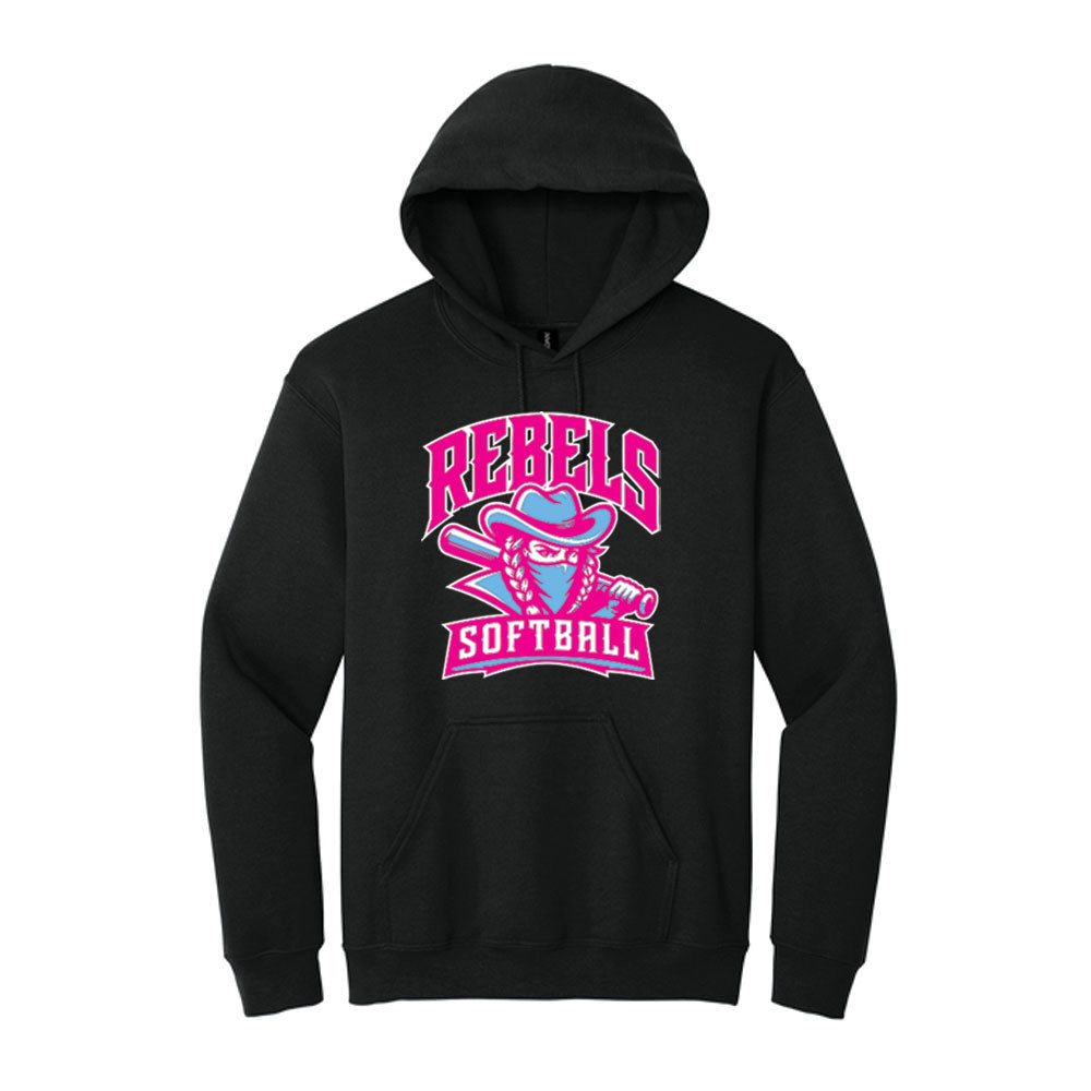Rebels Softball Gildan Adult Hoodie - Mascot