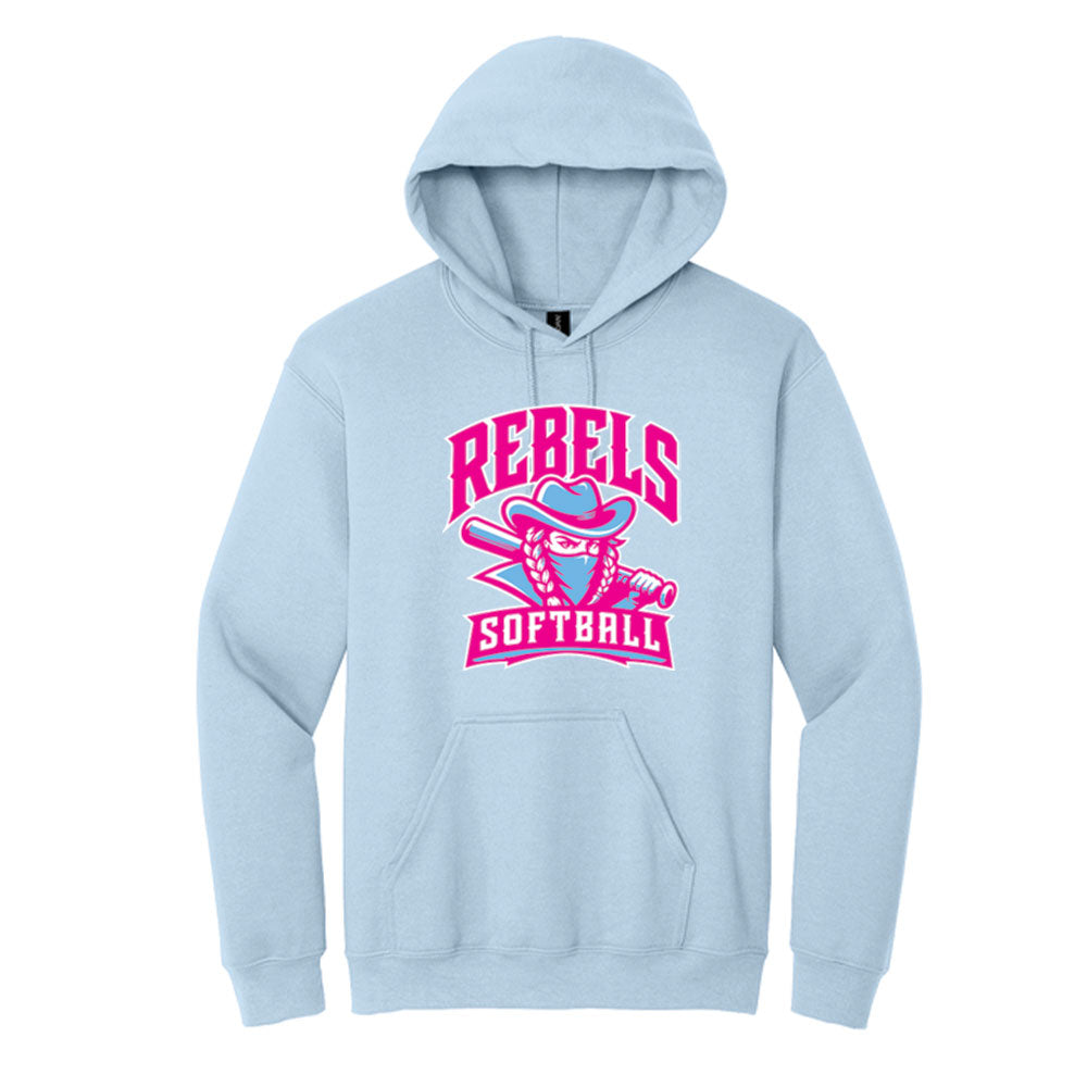 Rebels Softball Gildan Adult Hoodie - Mascot
