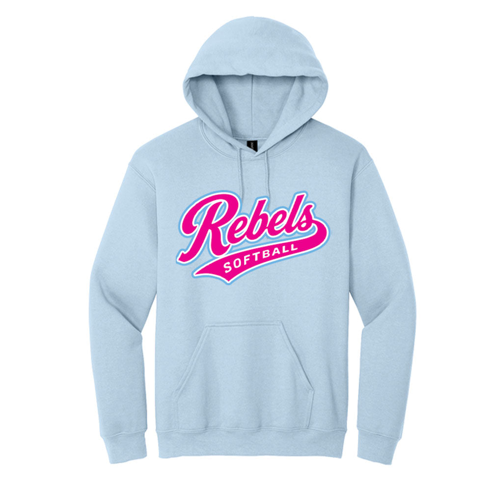 Rebels Softball Gildan Adult Hoodie - Script