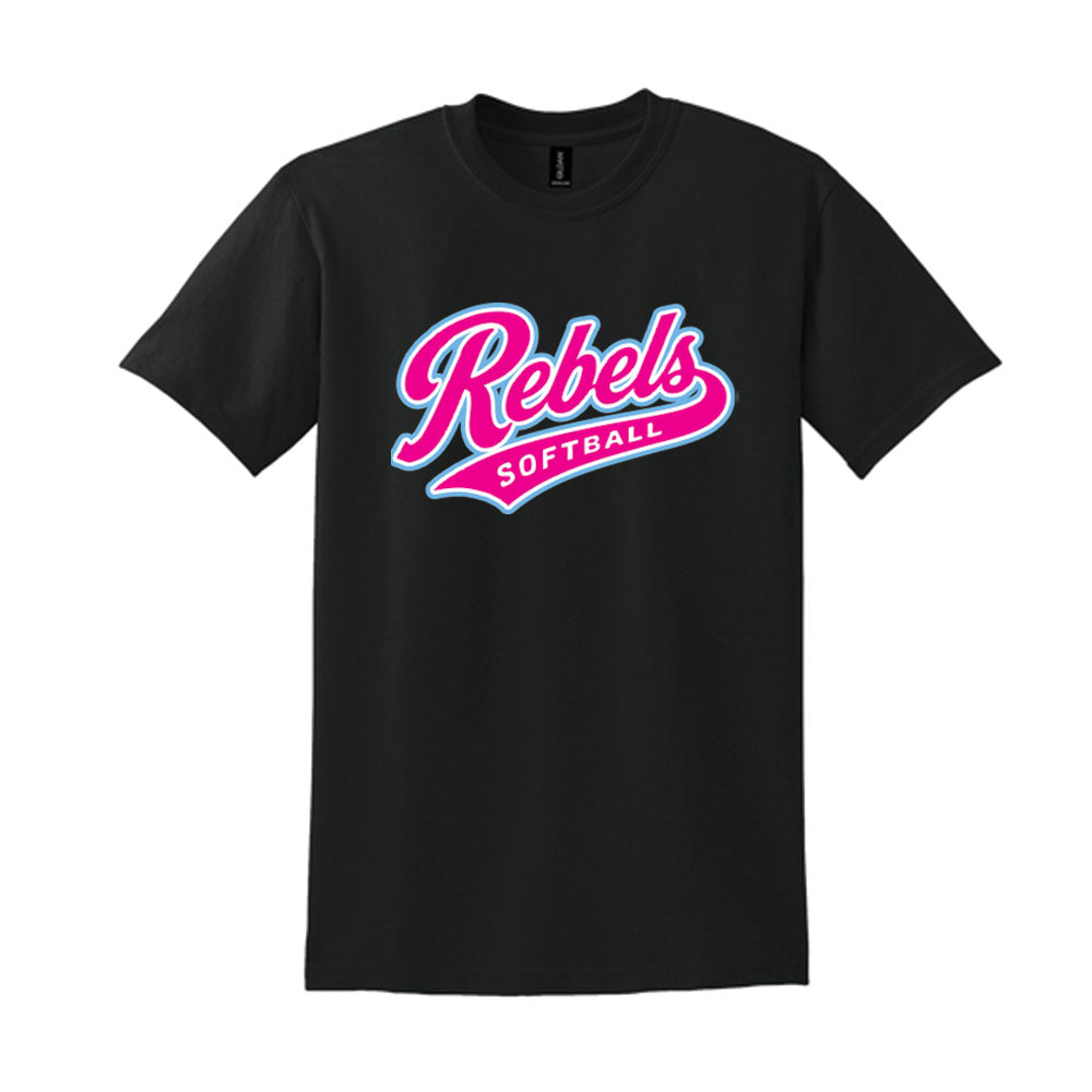 Rebels Softball Gildan Tee - Script