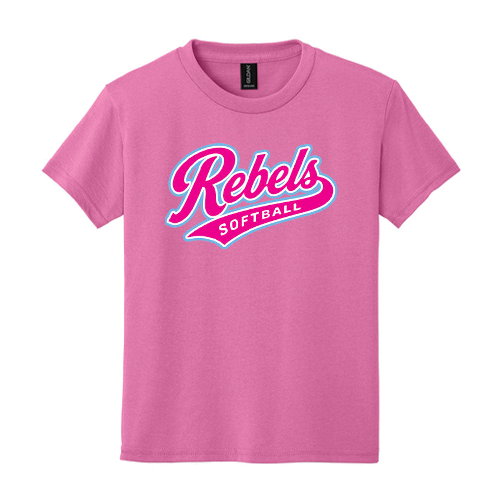 Rebels Softball Gildan Youth Tee - Script
