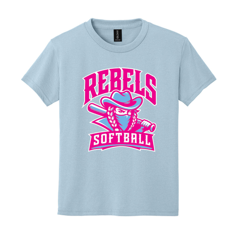 Rebels Softball Gildan Youth Tee - Mascot
