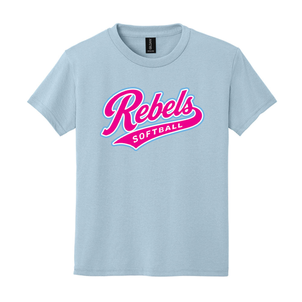 Rebels Softball Gildan Youth Tee - Script