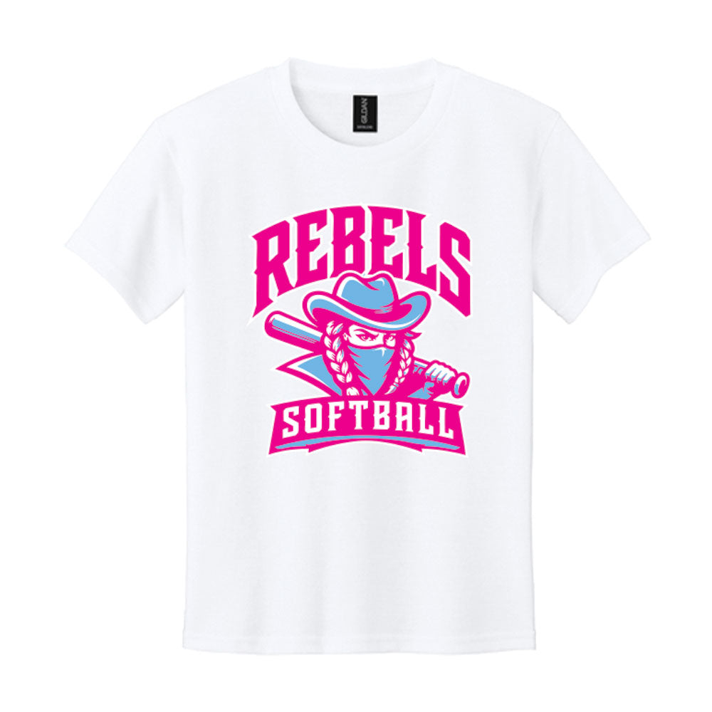 Rebels Softball Gildan Youth Tee - Mascot