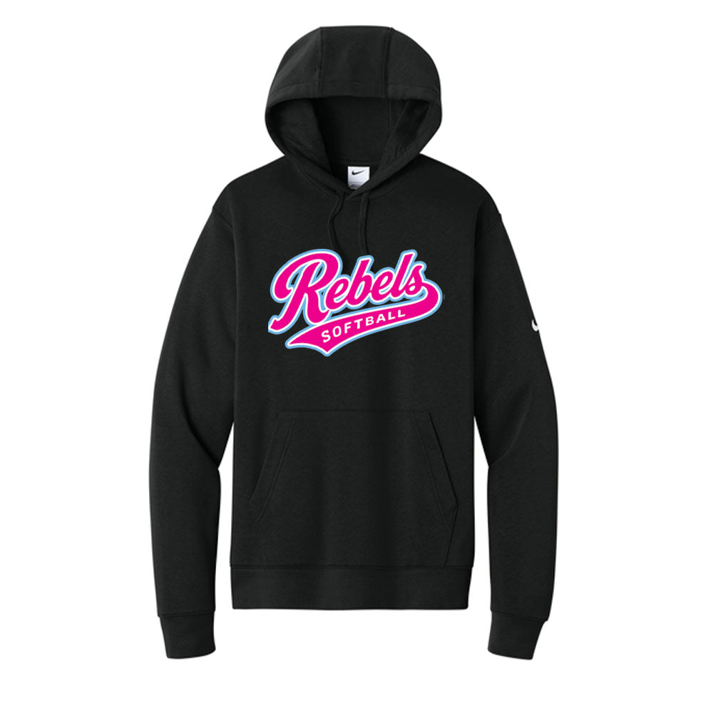 Rebels Softball Men's Nike Hoodie - Script