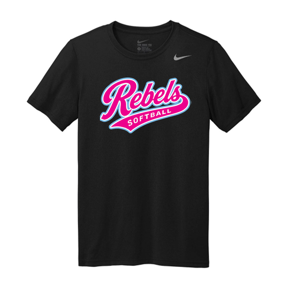 Rebels Softball Men's Nike Tee - Script