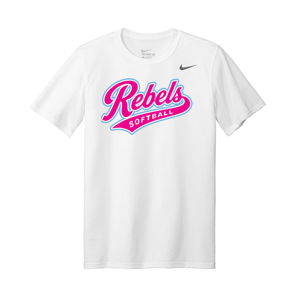 Rebels Softball Men's Nike Tee - Script