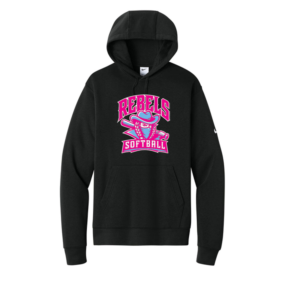 Rebels Softball Men's Nike Hoodie - Mascot