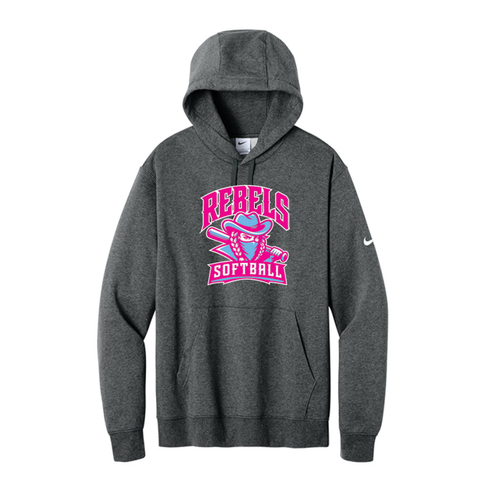 Rebels Softball Men's Nike Hoodie - Mascot