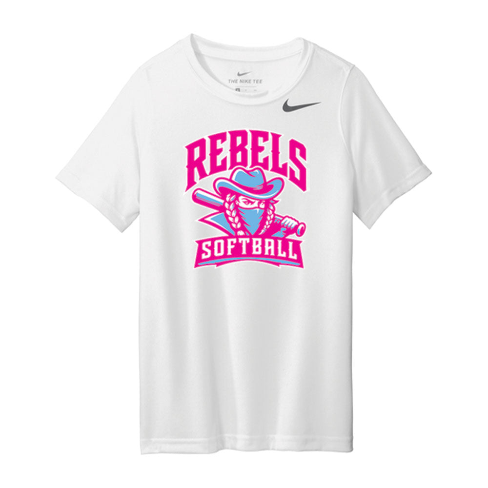 Rebels Softball Nike Youth Tee - Mascot