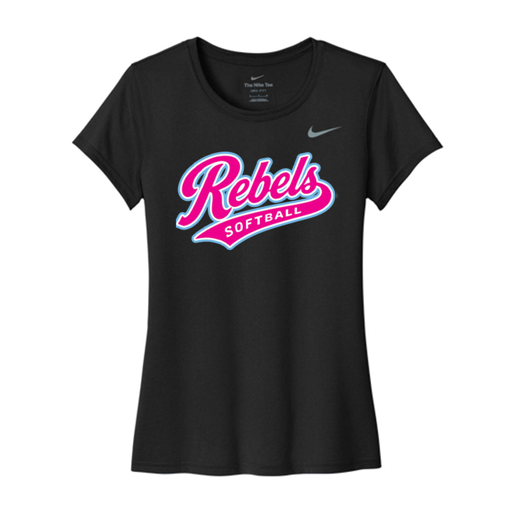 Rebels Softball Women's Nike Tee - Script