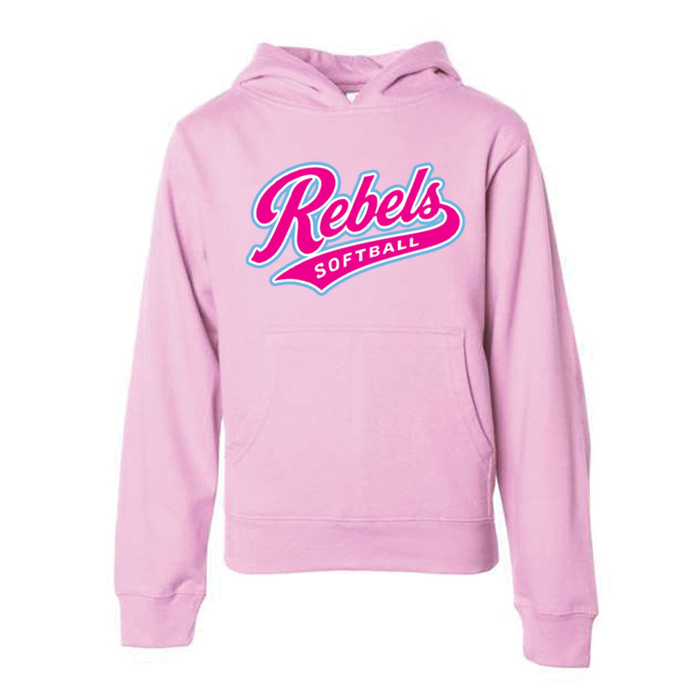 Rebels Softball IND Youth Hoodie - Script