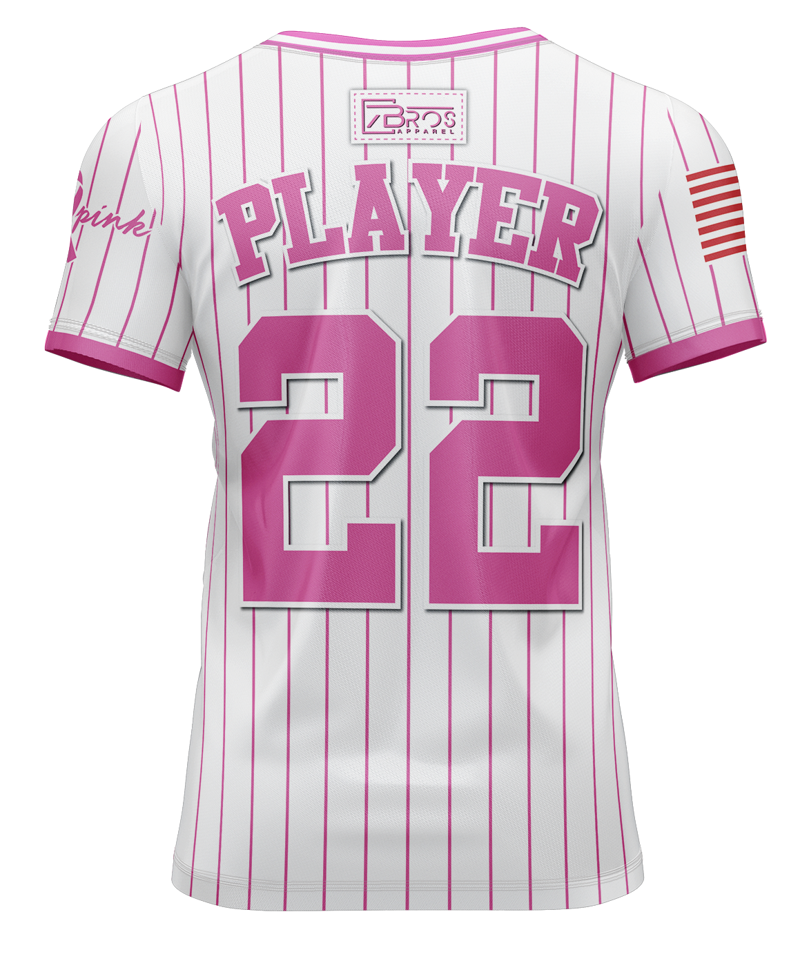 Saluda Storm Player Jersey - Breast Cancer Pinstripe