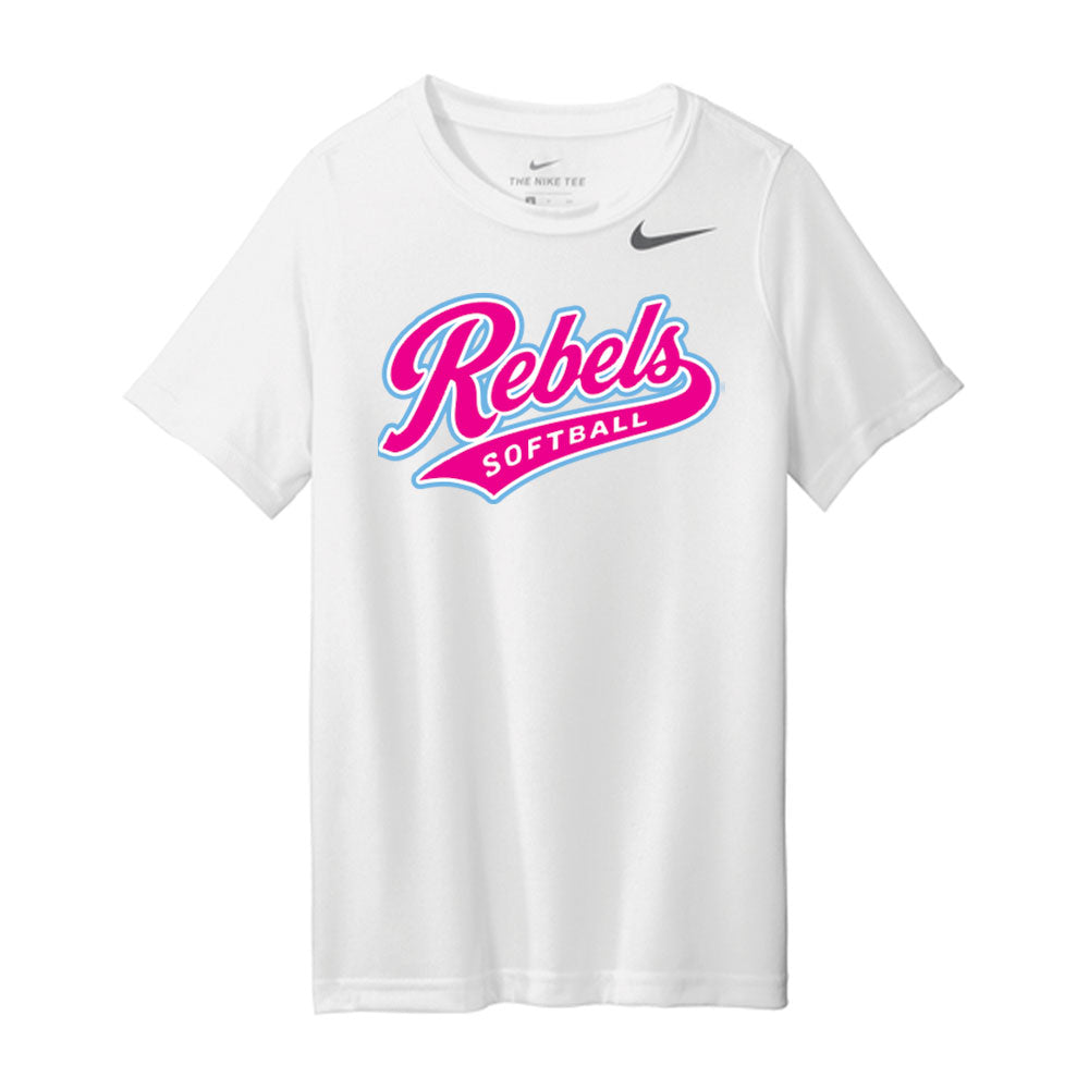 Rebels Softball Nike Youth Tee - Script