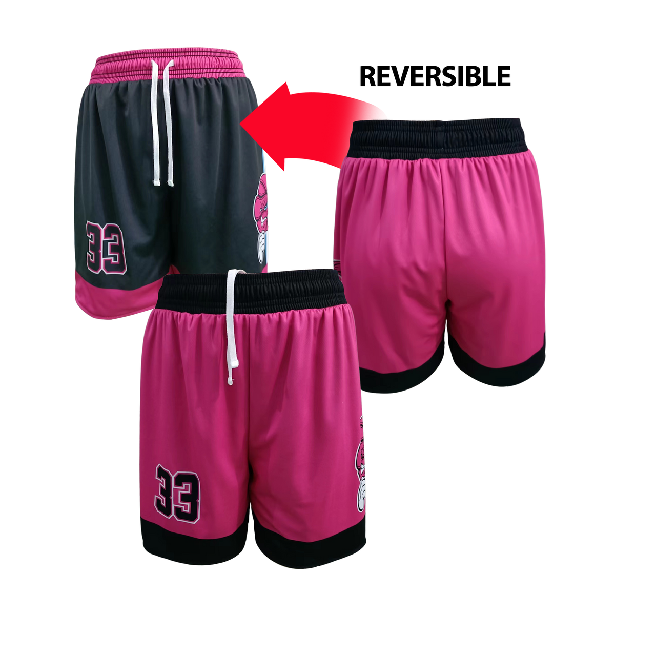 Custom Reversible Basketball Shorts (Girls)