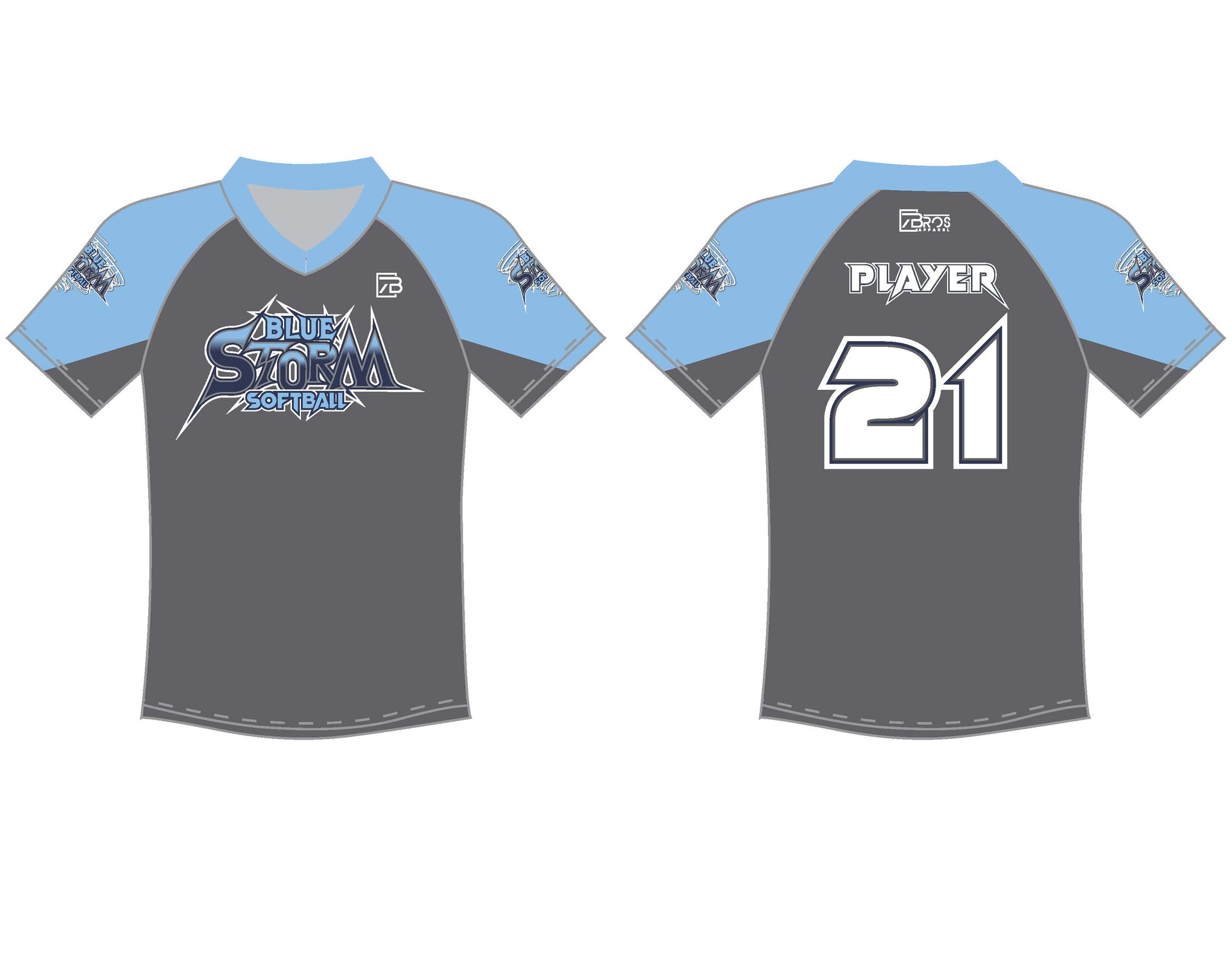 Blue Storm Player Jersey (Grey) | Blue Storm