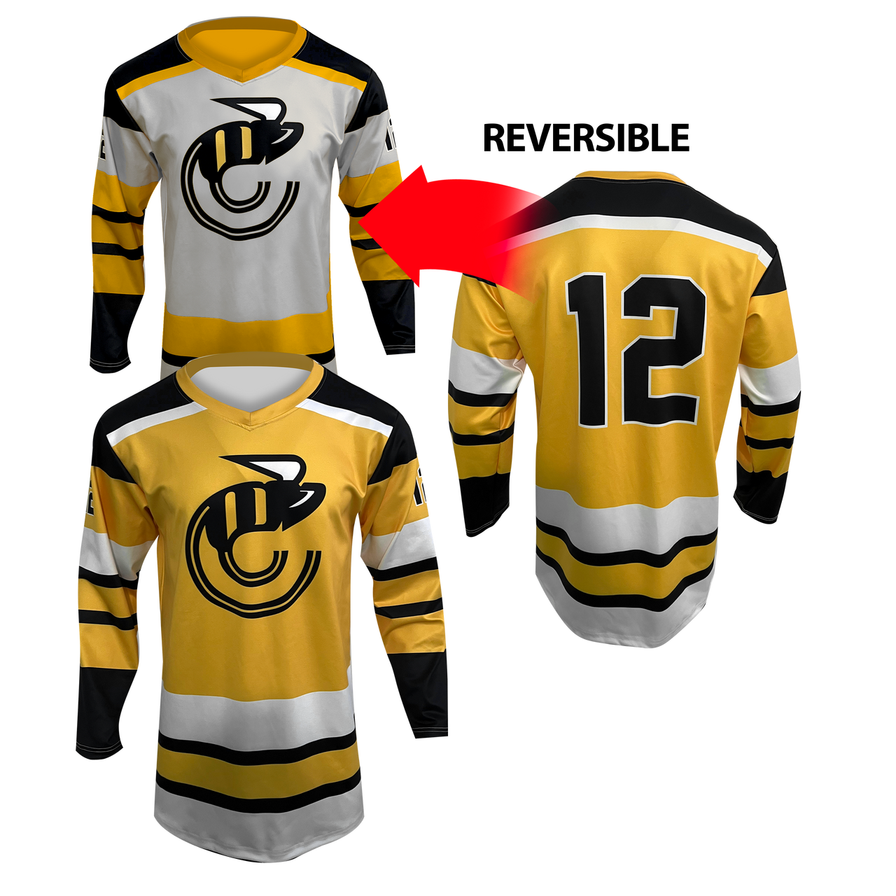 Custom Reversible V-Neck Hockey Jersey