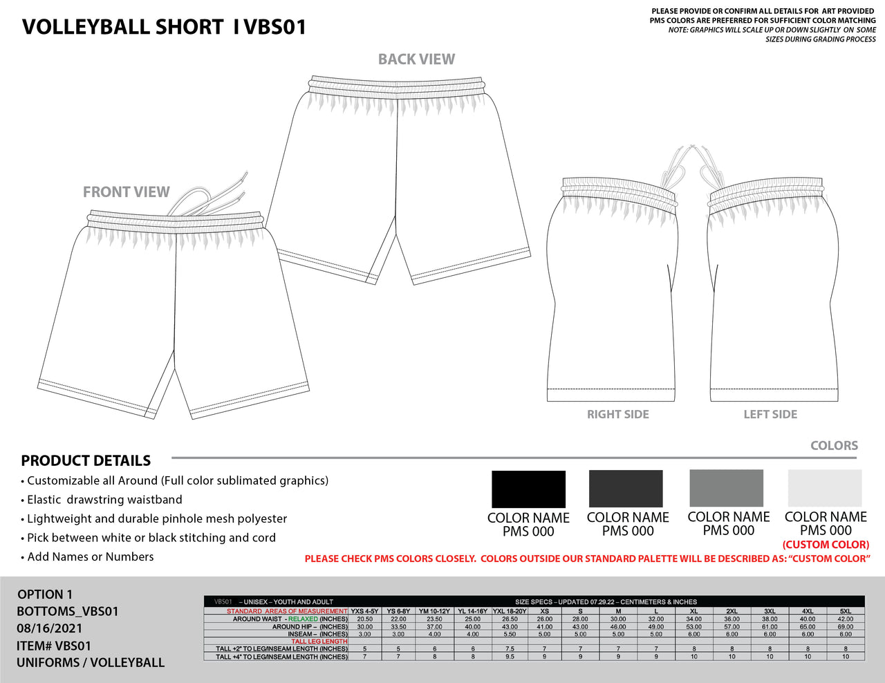 Custom Volleyball Shorts (Unisex)
